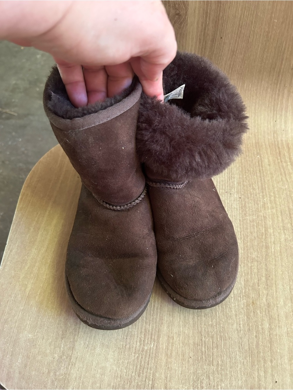 Kids Cozy Faux-Shearling Brown Winter Boots Uggs